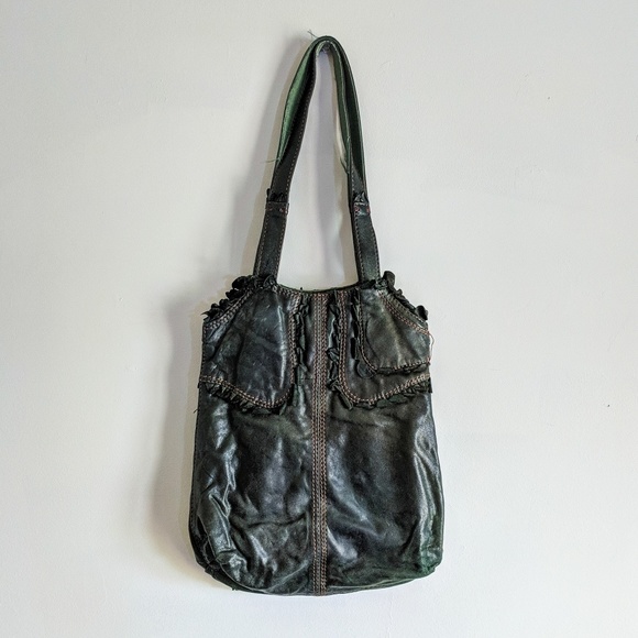 Lucky Brand Handbags - Lucky Brand Green Leather Shoulder Bag Purse